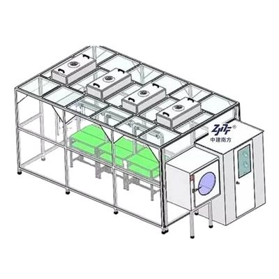 Modular Anti Static Prefabricated Modular Clean Rooms 0.5um Particle Dust Free ISO
