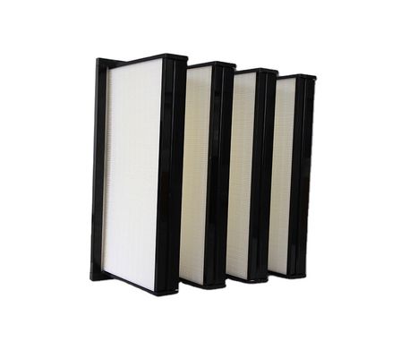High Efficiency Pleated HEPA H14 H13 V Bank Air Filter For Ventilation System Purifier