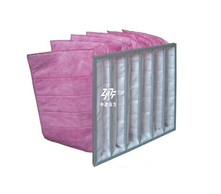 Custom Industrial 6-Air Filter Bag Air Filters With Low Resistance Synthetic Fiber Medium Custom Bag HVAC System