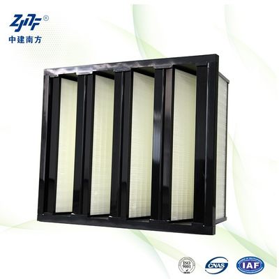 High Dust Collected HVAC System W Cell V Bank Air Filter 99.99% For Cleanroom Laminar Flow Hood