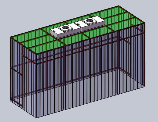 Anti Static Clean Room Booth With Plywooden Case Optimized Air Pressure Control