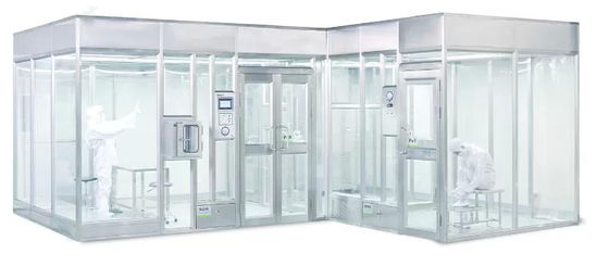 Modular Clean Room With Ceiling Ffu Air Condition Filtration System For Unidirectional Airflow System Dust Free Working