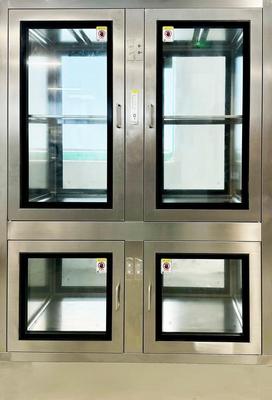 Brushed 304 stainless steel panels Cleanroom Pass Box for preventing cross-contamination and enhanced disinfection