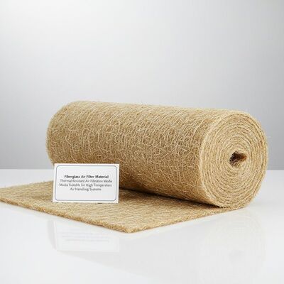 quality Fiberglass Air Filter Material Thermal Resistant Air Filtration Media Suitable for High Temperature Air Handling Systems factory