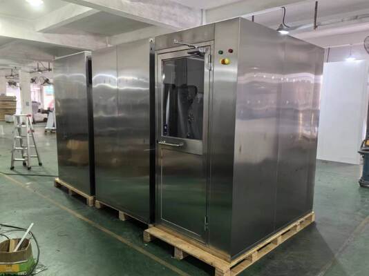 quality SUS304 Stainless Steel Clean Room Air Shower with 99.99% Filter Efficiency and 22-25 M/s Air Speed factory